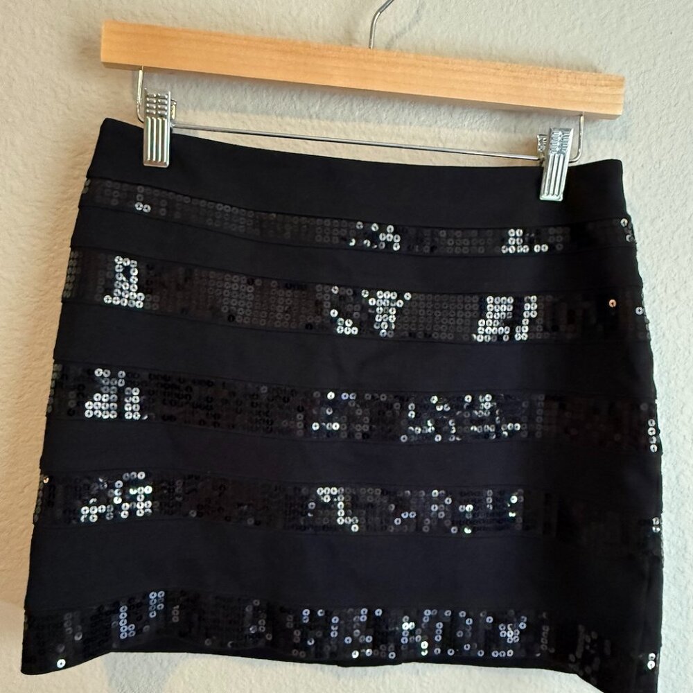 Express sparkly black mini skirt Sz 4